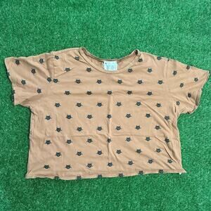 French Pastry Cat Print T-Shirt